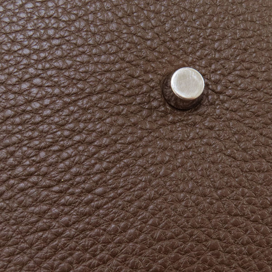 HERMES Handbag Taurillon Clemence Brown