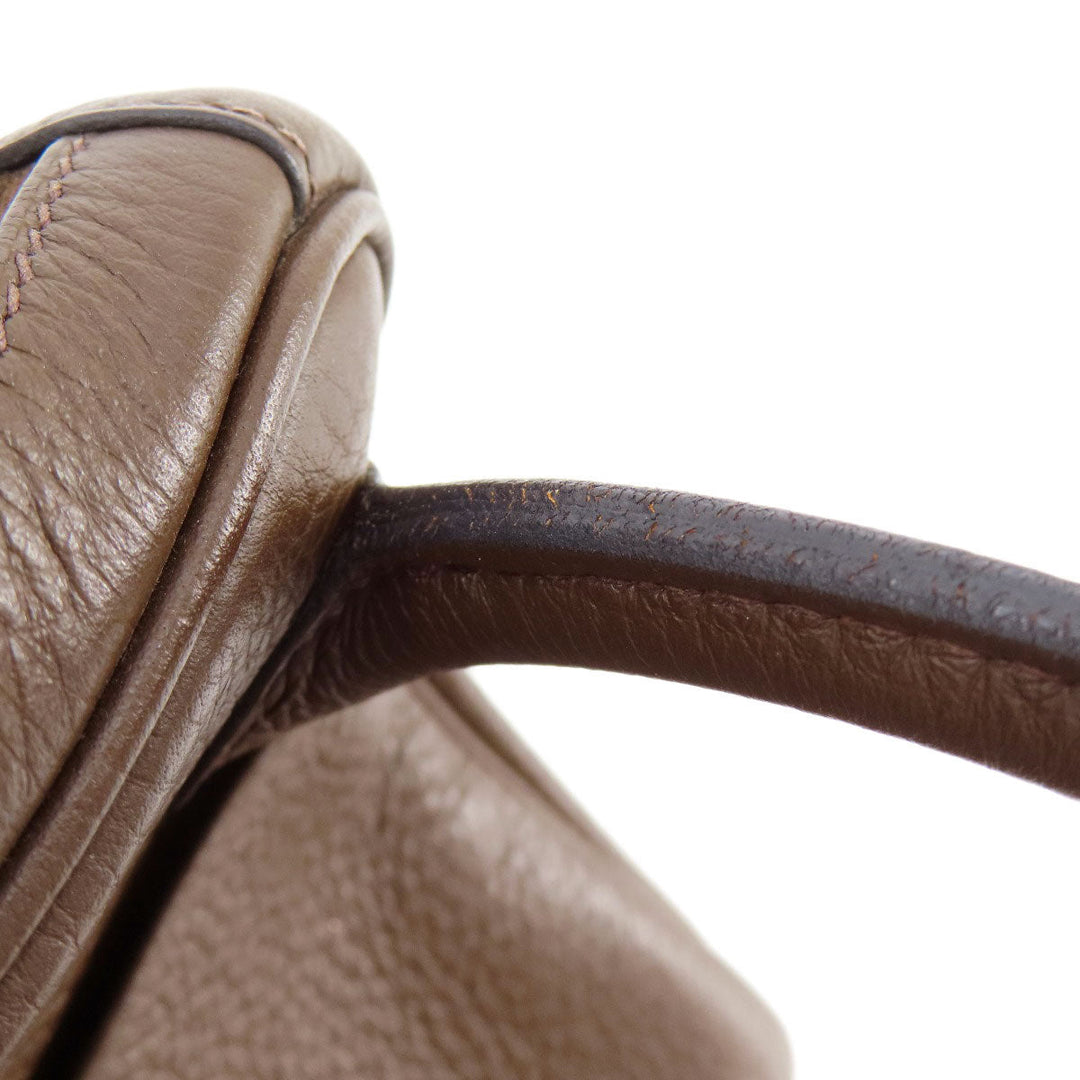 HERMES Handbag Taurillon Clemence Brown