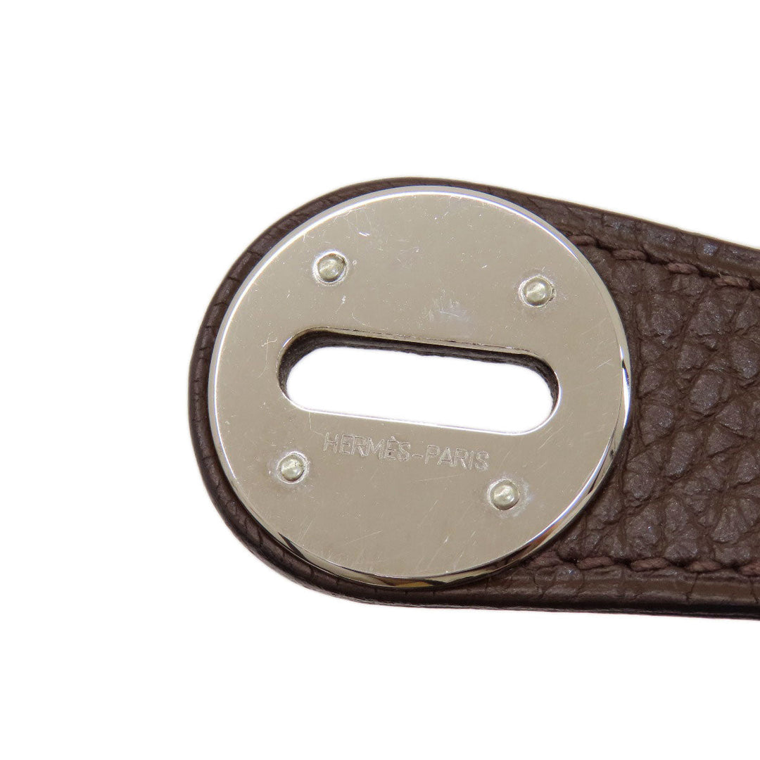 HERMES Handbag Taurillon Clemence Brown
