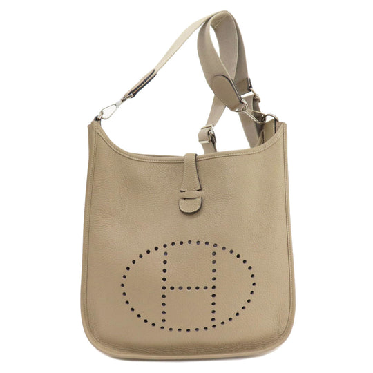 HERMES Shoulder Bag Taurillon Clemence Ocher Evelyn 3 SilverMetal Women Used Authentic