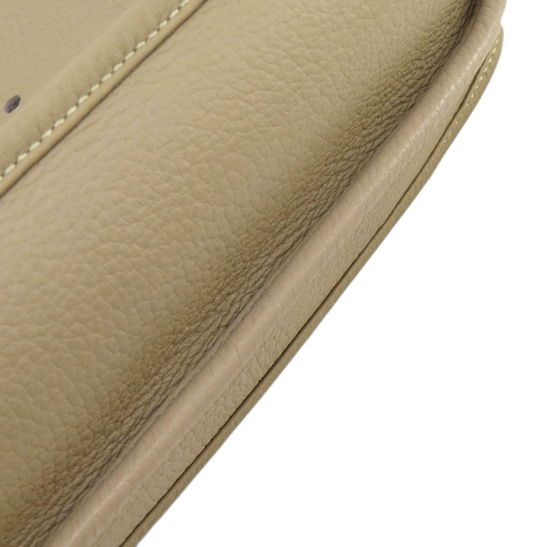 HERMES Shoulder Bag Taurillon Clemence Ocher Evelyn 3 SilverMetal Women Used Authentic