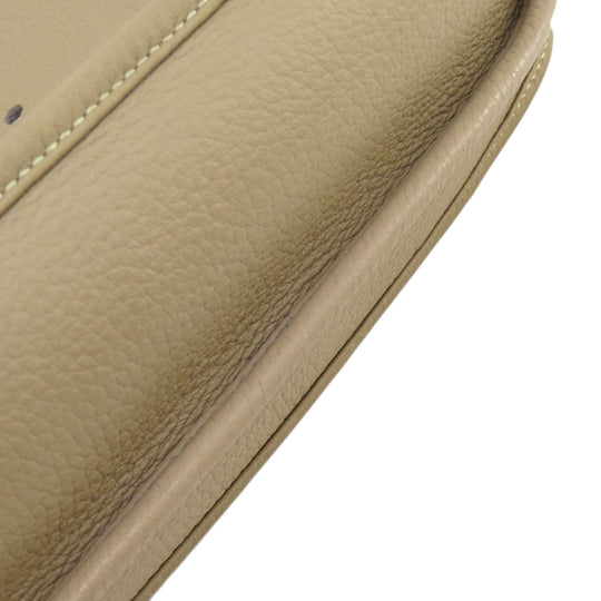 HERMES Shoulder Bag Taurillon Clemence Ocher Evelyn 3 SilverMetal Women Used Authentic