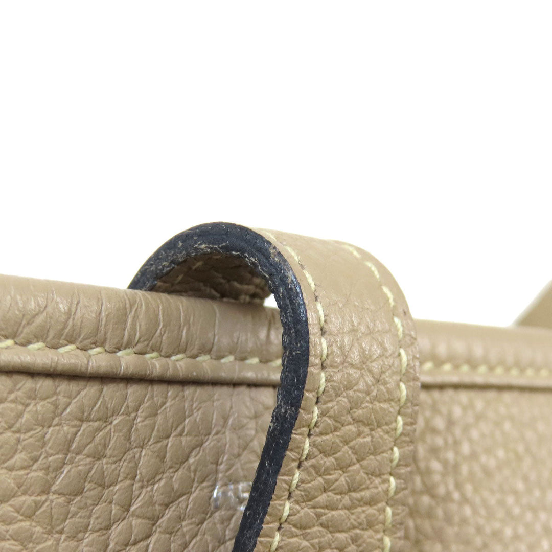 HERMES Shoulder Bag Taurillon Clemence Ocher Evelyn 3 SilverMetal Women Used Authentic