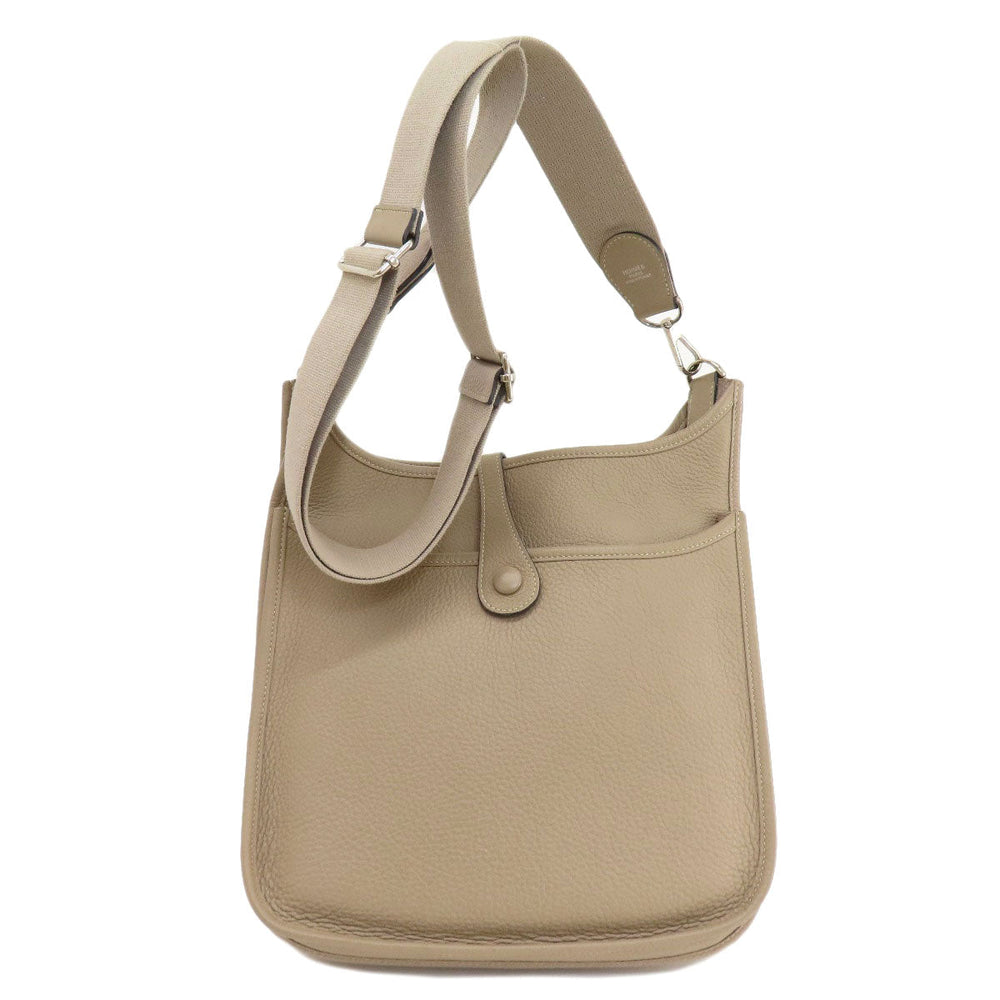 HERMES Shoulder Bag Taurillon Clemence Ocher Evelyn 3 SilverMetal Women Used Authentic