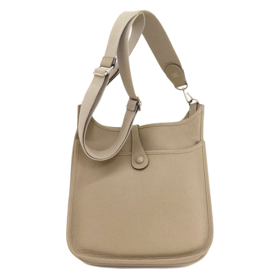 HERMES Shoulder Bag Taurillon Clemence Ocher Evelyn 3 SilverMetal Women Used Authentic
