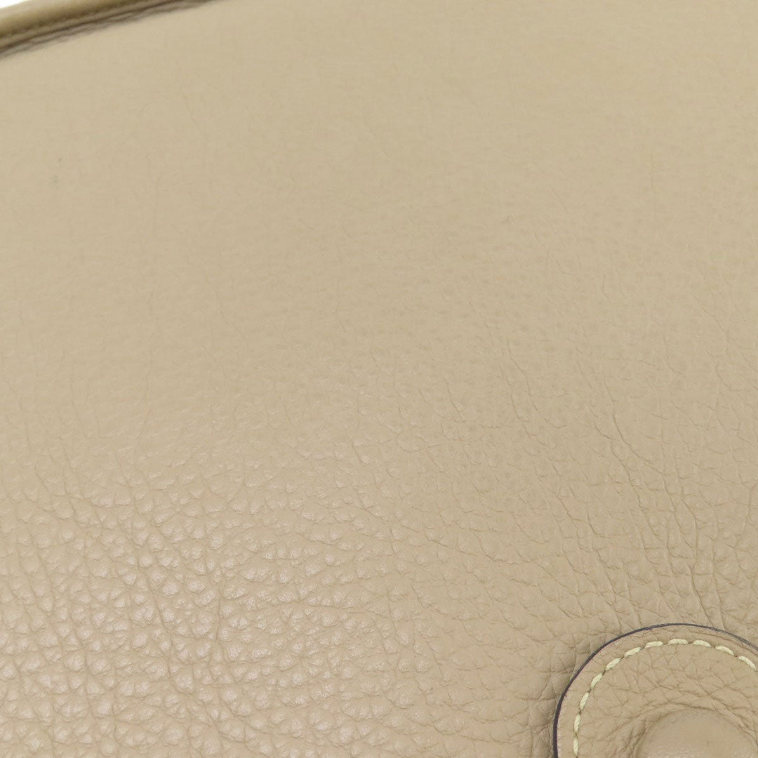 HERMES Shoulder Bag Taurillon Clemence Ocher Evelyn 3 SilverMetal Women Used Authentic