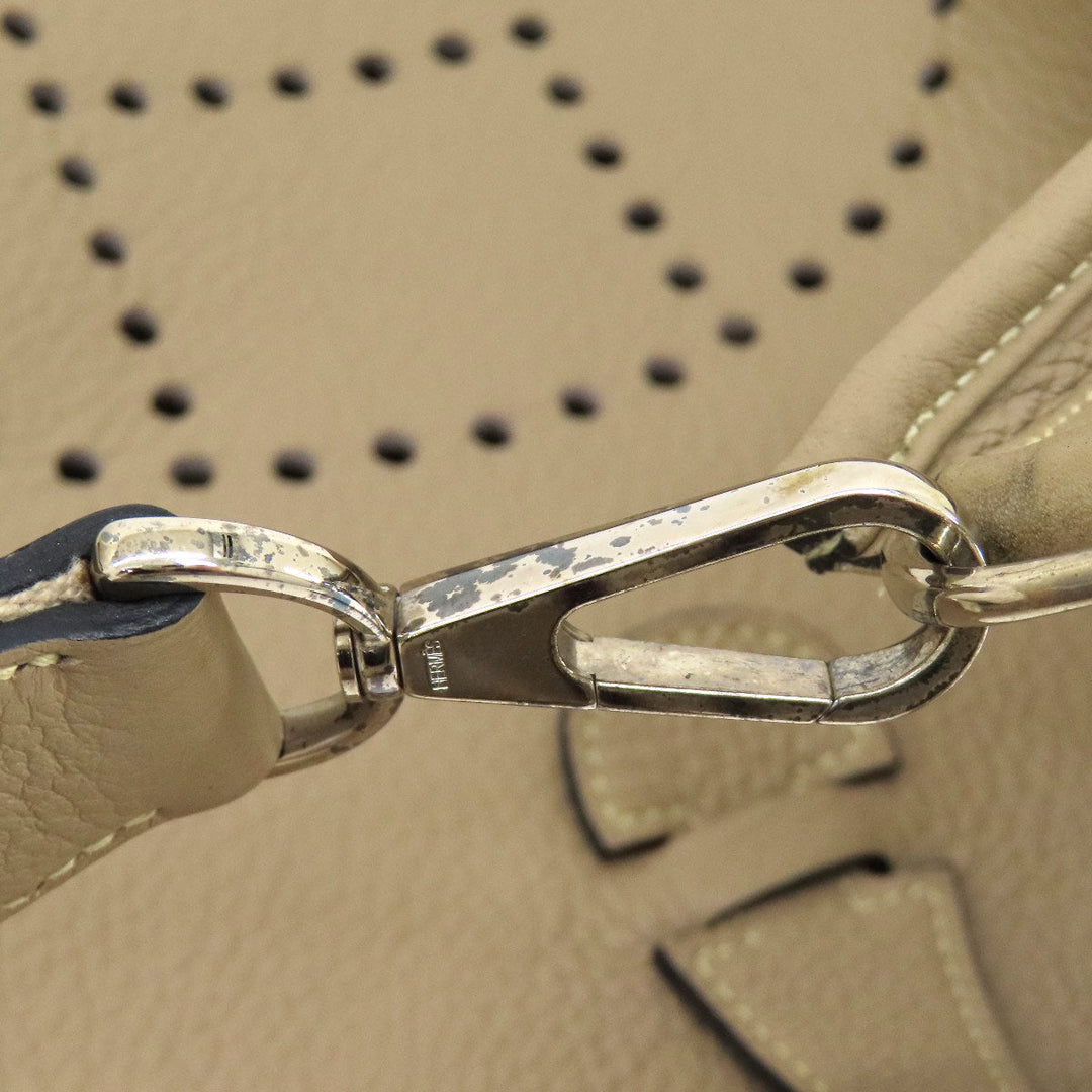 HERMES Shoulder Bag Taurillon Clemence Ocher Evelyn 3 SilverMetal Women Used Authentic