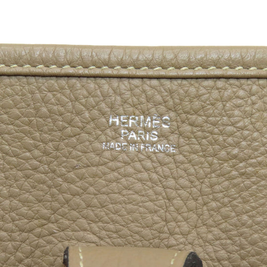 HERMES Shoulder Bag Taurillon Clemence Ocher Evelyn 3 SilverMetal Women Used Authentic