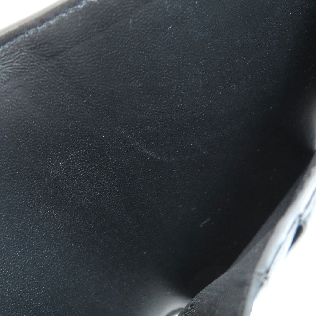 Givenchy Bifold Wallet leather black logo Women Used Authentic