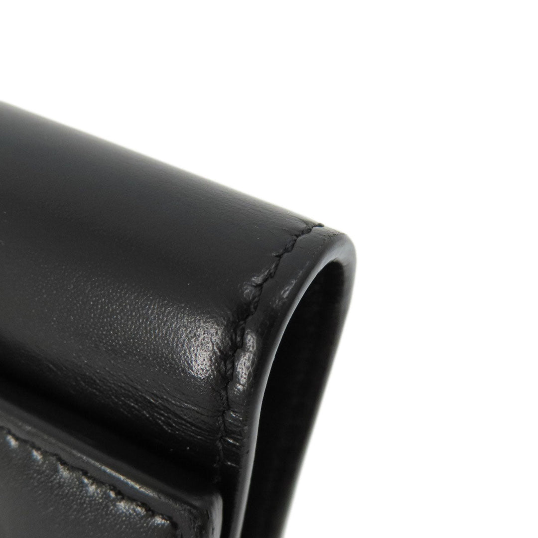 Givenchy Bifold Wallet leather black logo Women Used Authentic