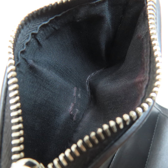 Givenchy Bifold Wallet leather black logo Women Used Authentic