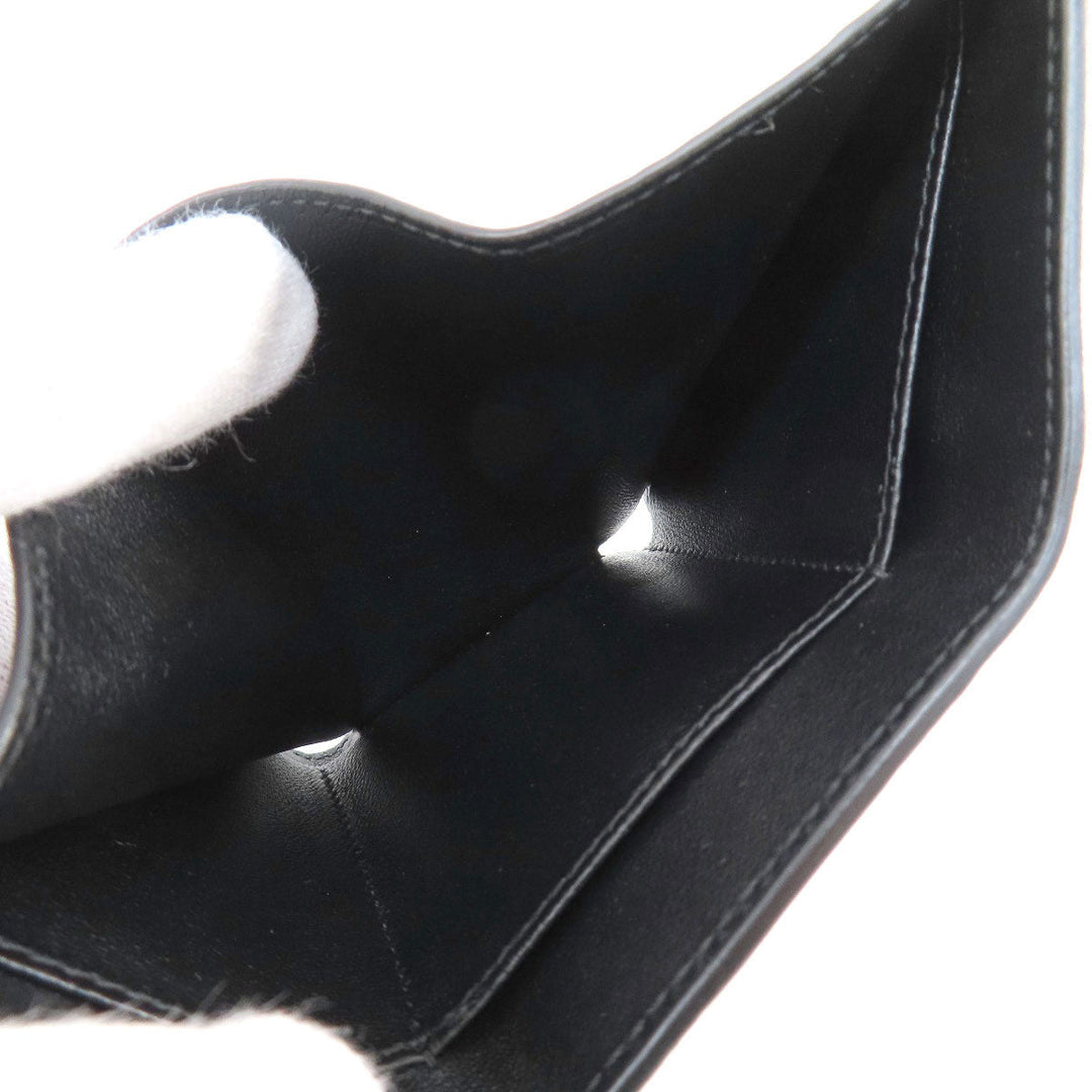 BALENCIAGA Bifold Wallet 717790 leather black BB Monogram Mini Wallet mens(Unisex) Used Authentic