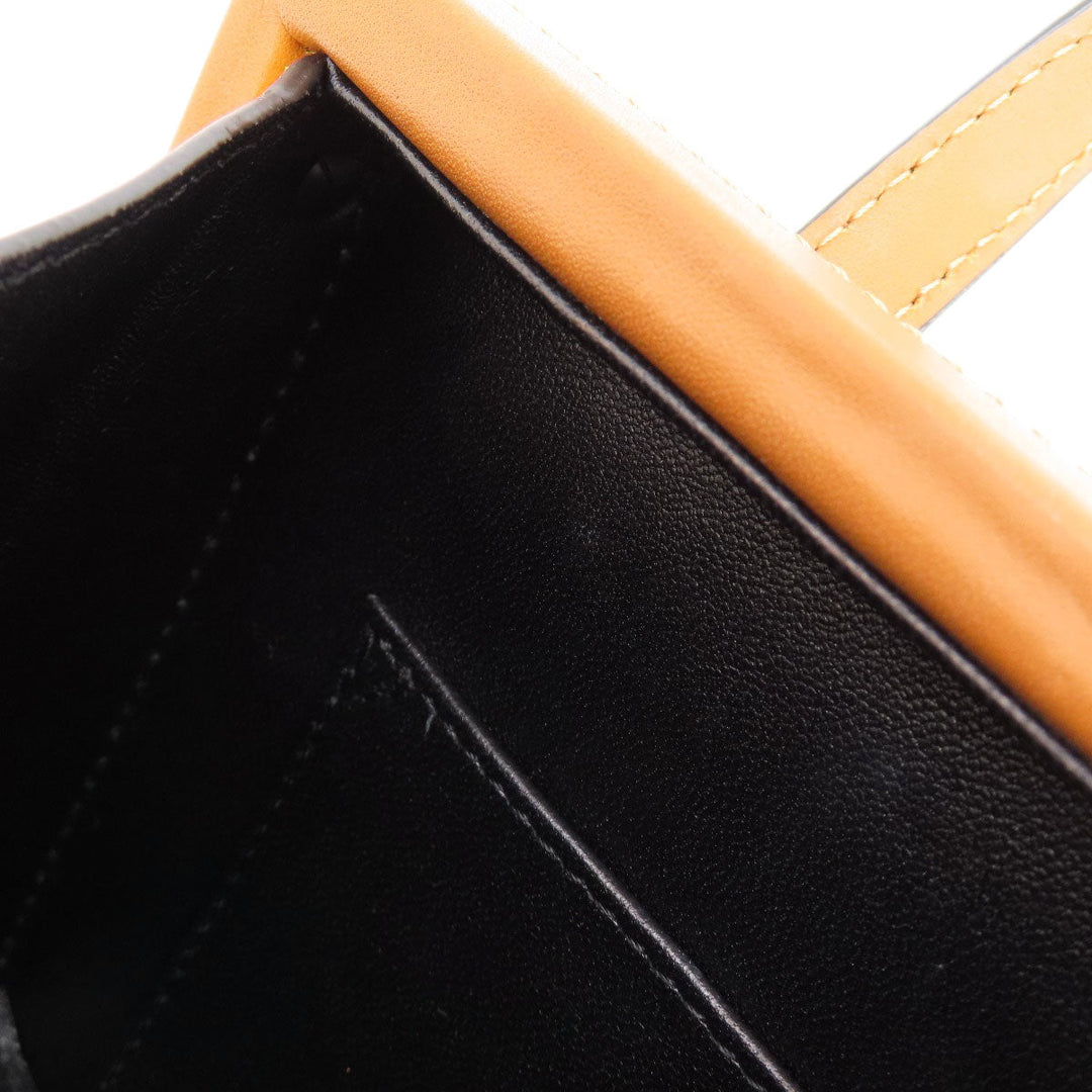 LOEWE Handbag leather Brown Postal bag 2WAY Women Used Authentic