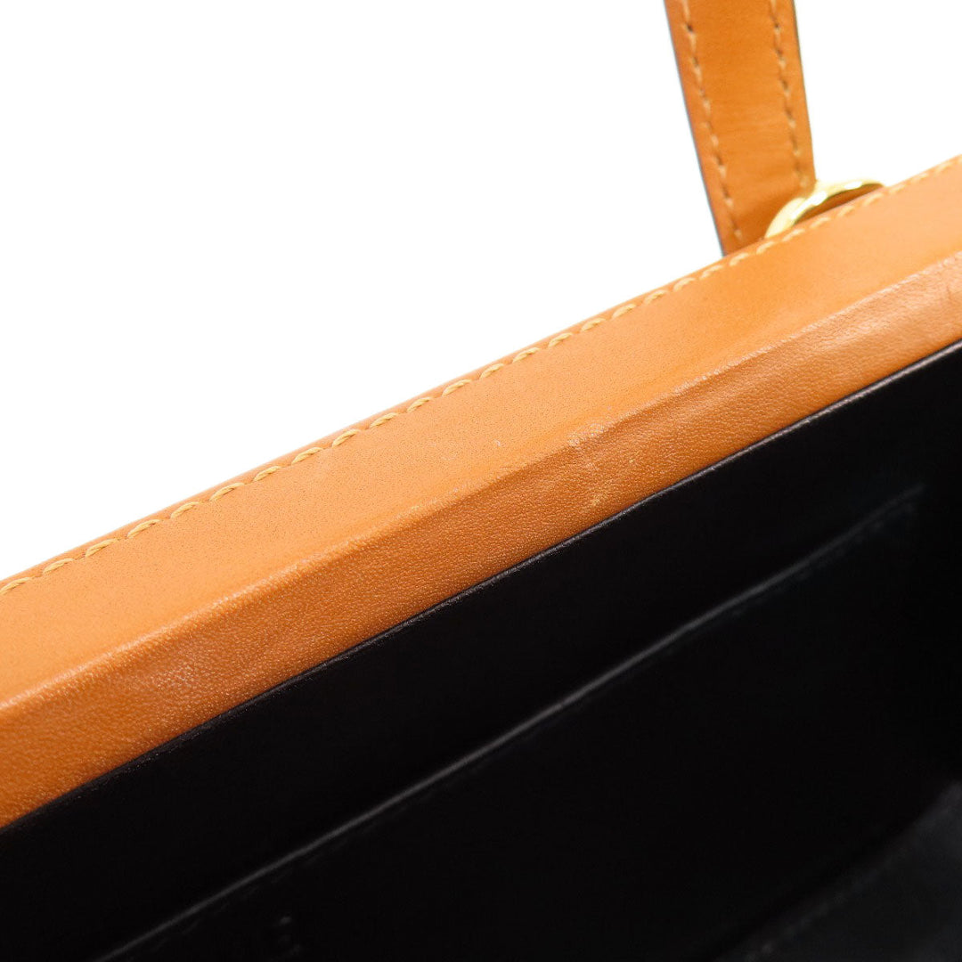 LOEWE Handbag leather Brown Postal bag 2WAY Women Used Authentic