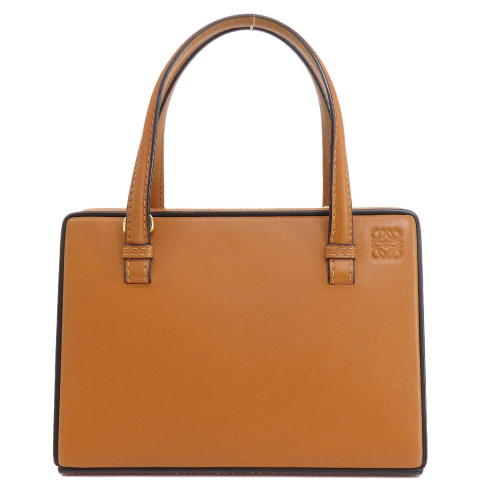 LOEWE Handbag leather Brown Postal bag 2WAY Women Used Authentic