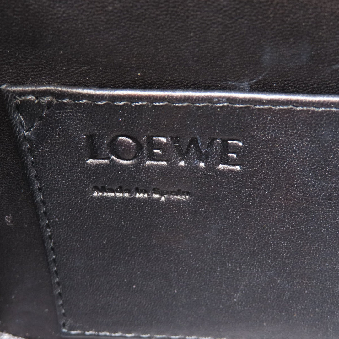 LOEWE Handbag leather Brown Postal bag 2WAY Women Used Authentic