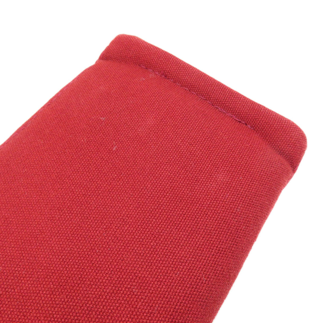 HERMES Handbag canvas Red SackFool ToeMM Women Used Authentic