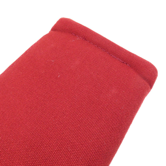 HERMES Handbag canvas Red SackFool ToeMM Women Used Authentic