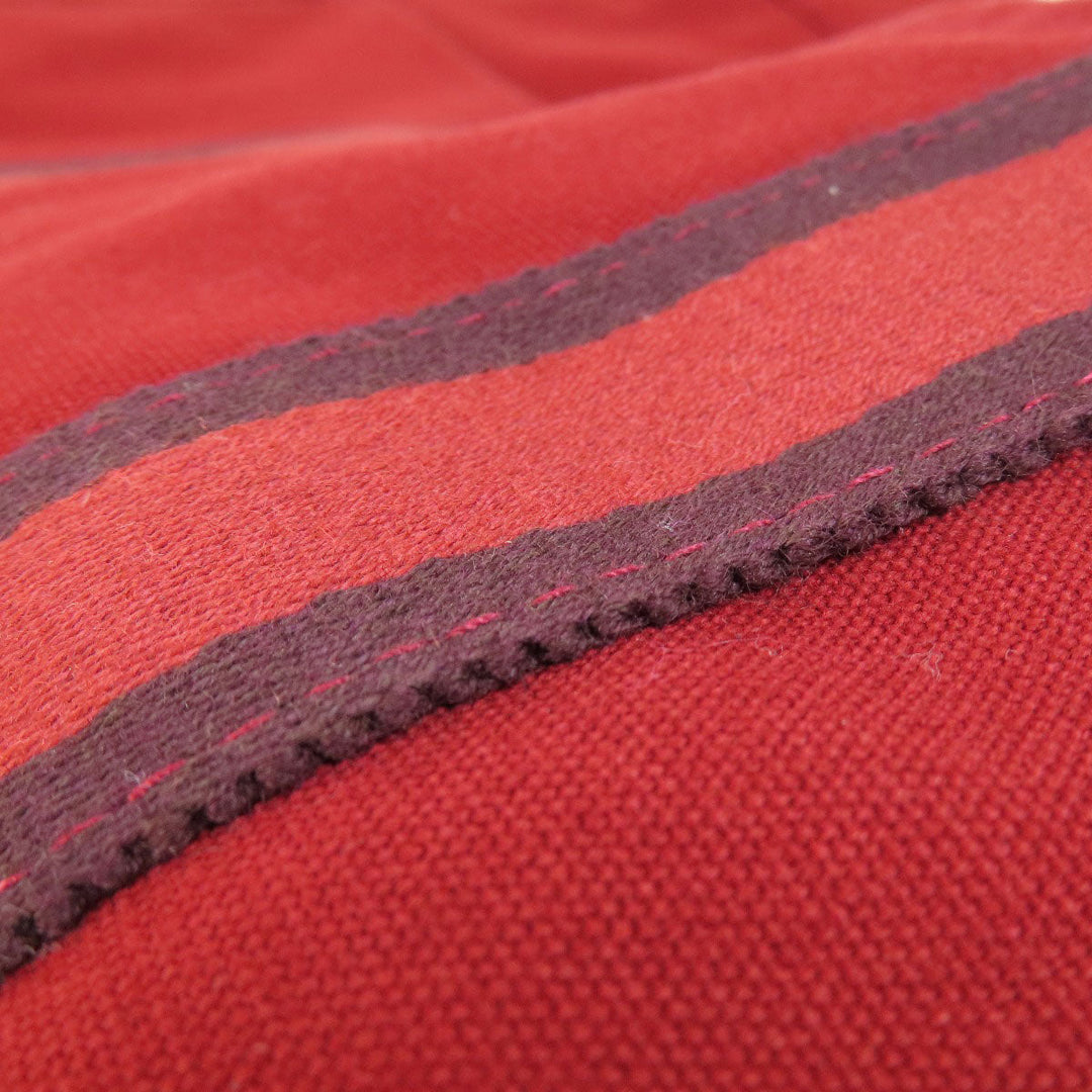HERMES Handbag canvas Red SackFool ToeMM Women Used Authentic