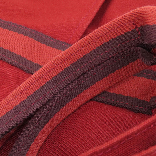 HERMES Handbag canvas Red SackFool ToeMM Women Used Authentic