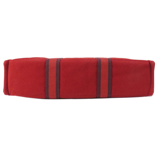 HERMES Handbag canvas Red SackFool ToeMM Women Used Authentic