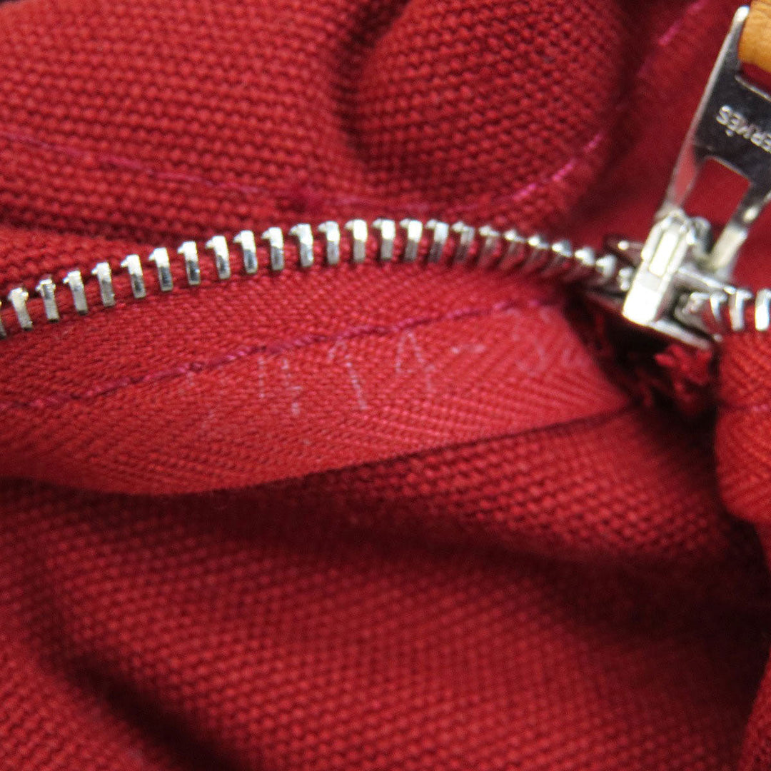 HERMES Handbag canvas Red SackFool ToeMM Women Used Authentic