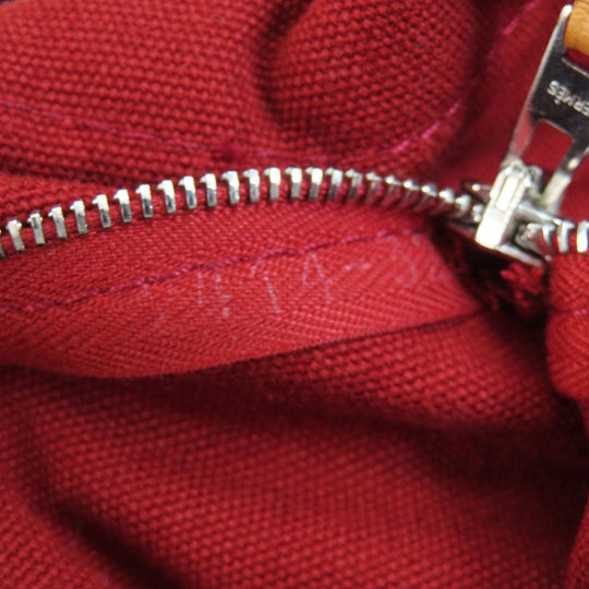 HERMES Handbag canvas Red SackFool ToeMM Women Used Authentic