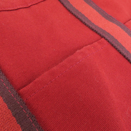HERMES Handbag canvas Red SackFool ToeMM Women Used Authentic
