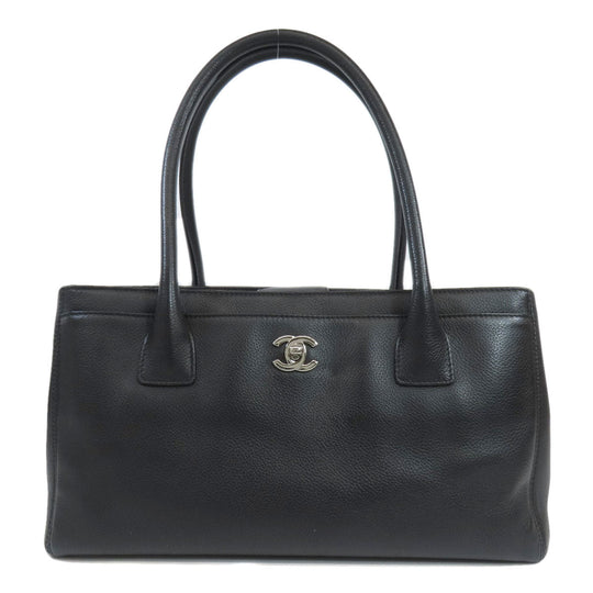 CHANEL Tote Bag Calfskin black Executive Tote SilverMetal