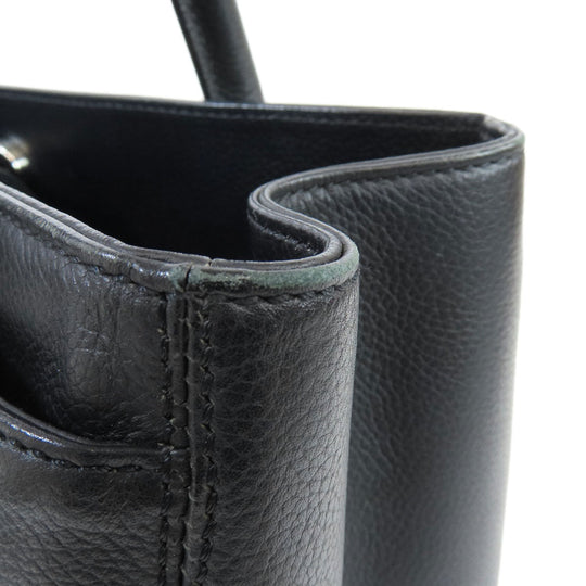 CHANEL Tote Bag Calfskin black Executive Tote SilverMetal