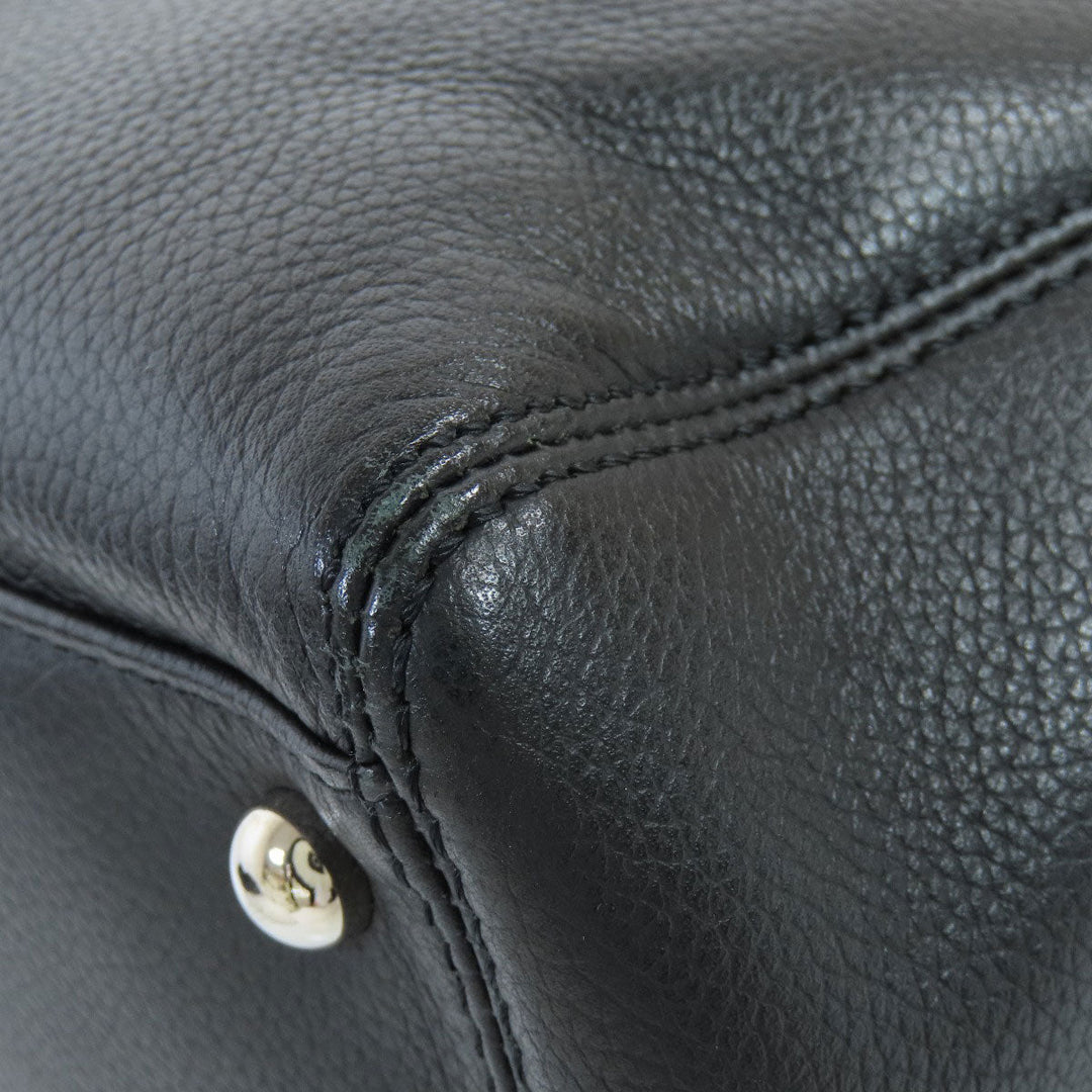 CHANEL Tote Bag Calfskin black Executive Tote SilverMetal