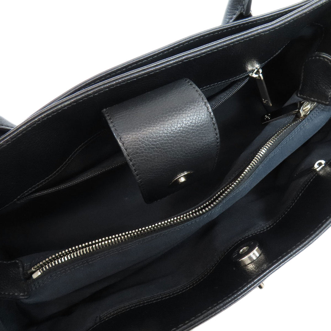 CHANEL Tote Bag Calfskin black Executive Tote SilverMetal