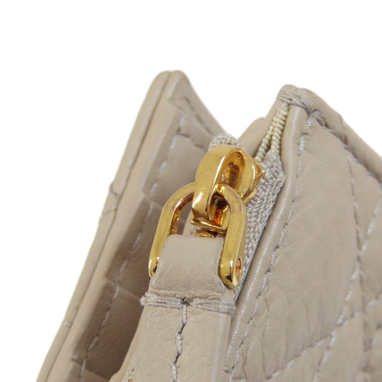 Christian Dior Bifold Wallet leather beige Dior Caro Dahlia wallet