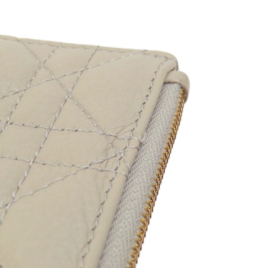 Christian Dior Bifold Wallet leather beige Dior Caro Dahlia wallet