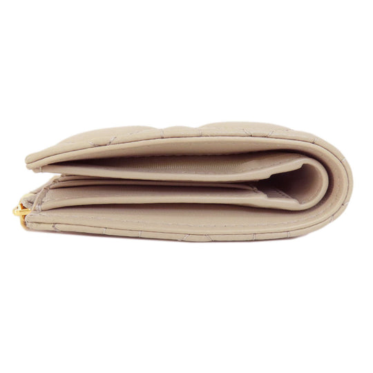 Christian Dior Bifold Wallet leather beige Dior Caro Dahlia wallet