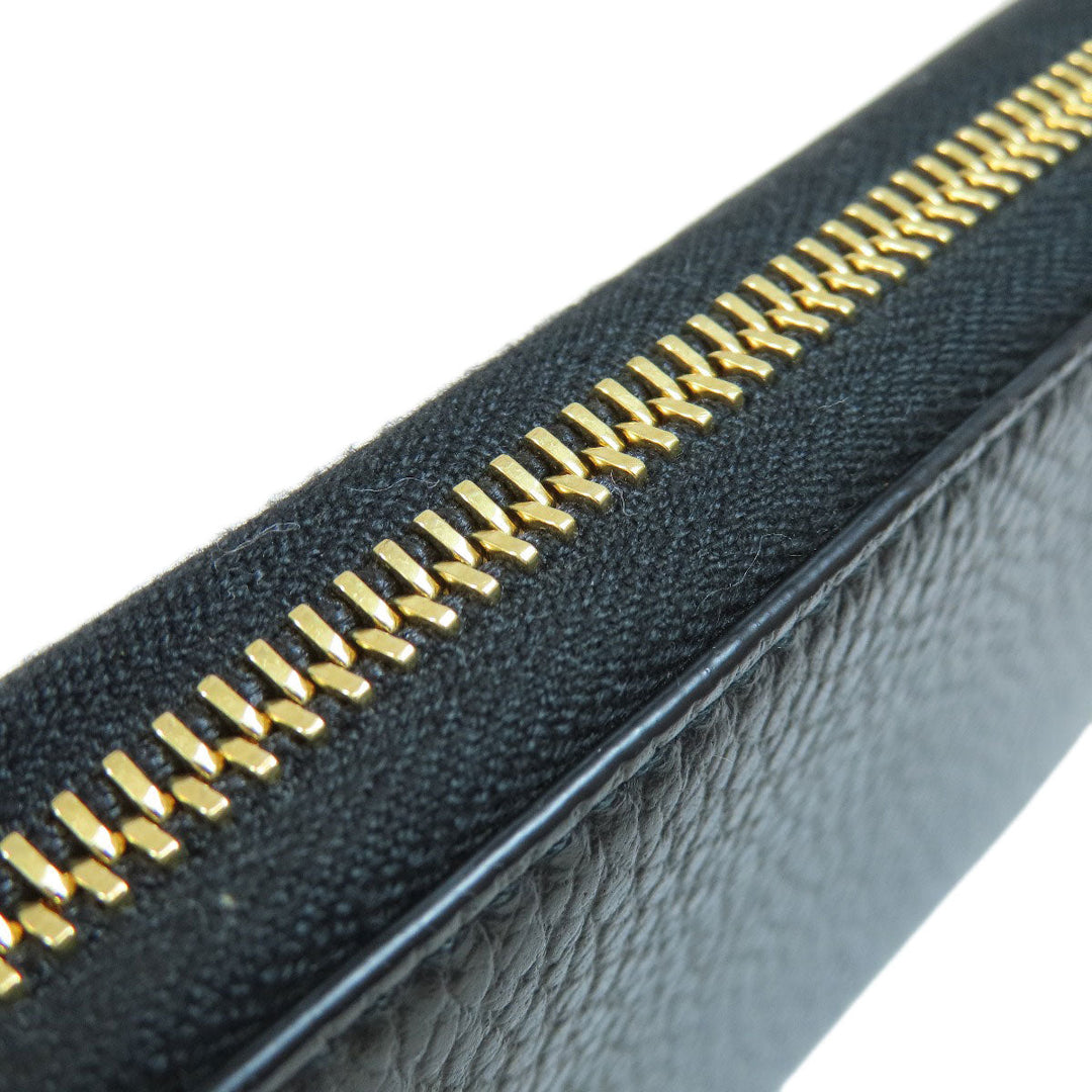 GUCCI Long Wallet Purse 509644 leather black Interlocking G