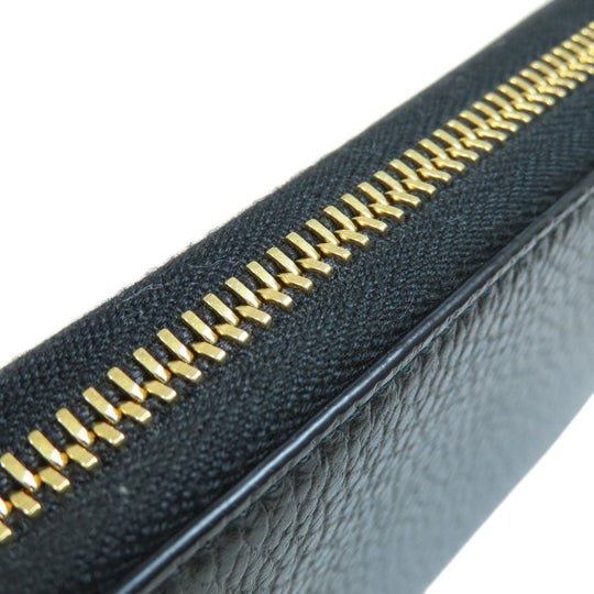 GUCCI Long Wallet Purse 509644 leather black Interlocking G