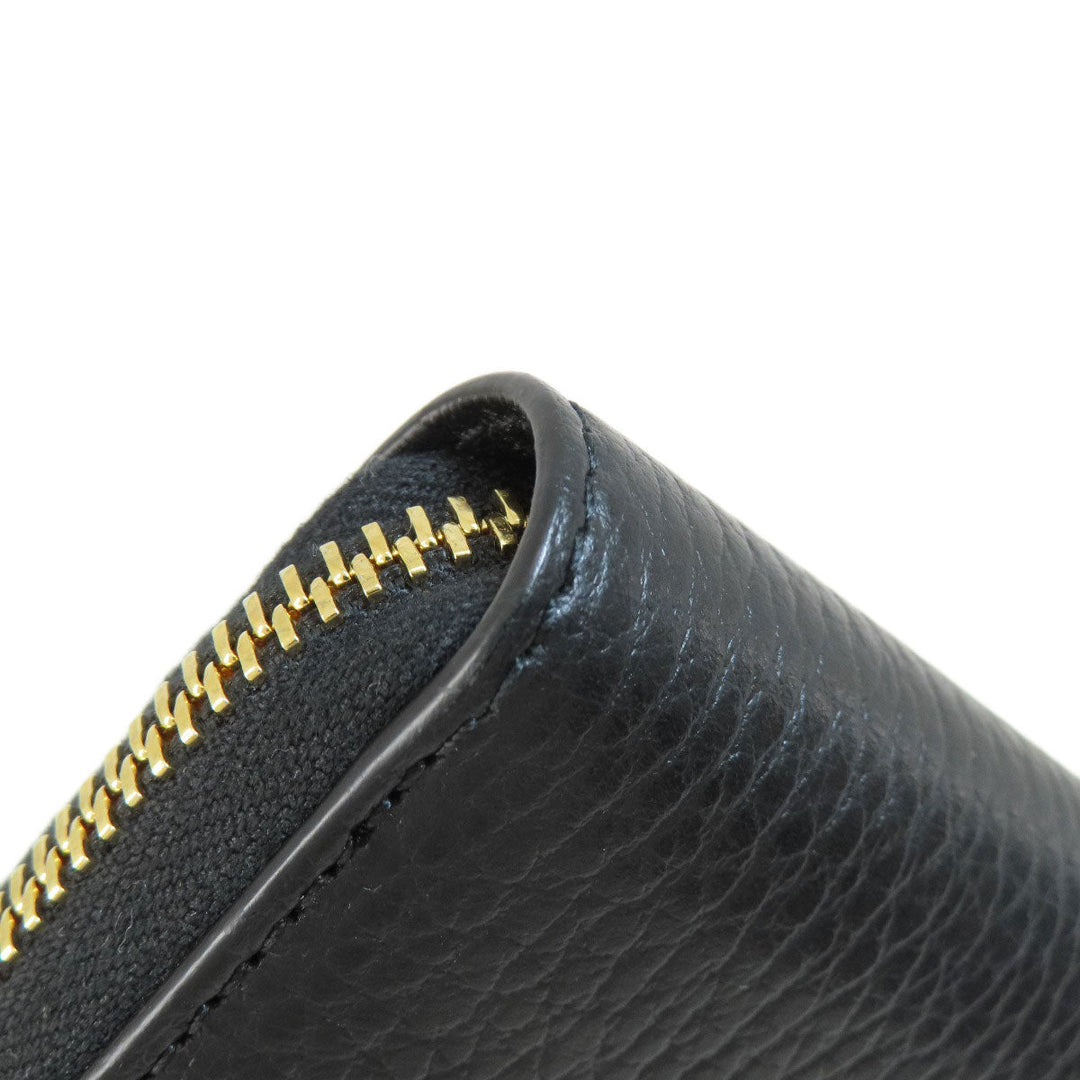 GUCCI Long Wallet Purse 509644 leather black Interlocking G