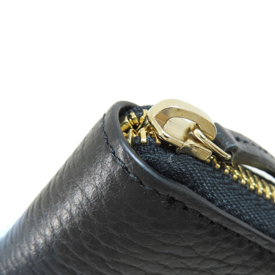 GUCCI Long Wallet Purse 509644 leather black Interlocking G