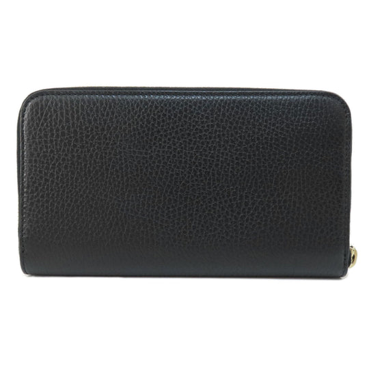 GUCCI Long Wallet Purse 509644 leather black Interlocking G