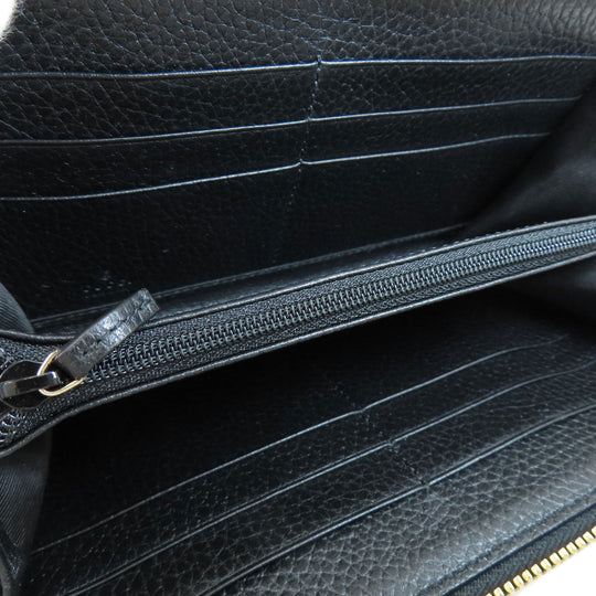 GUCCI Long Wallet Purse 509644 leather black Interlocking G