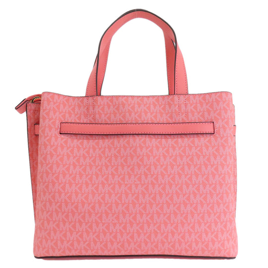 MICHAEL KORS Tote Bag PVC pink MK Signature 2WAY Women Used Authentic