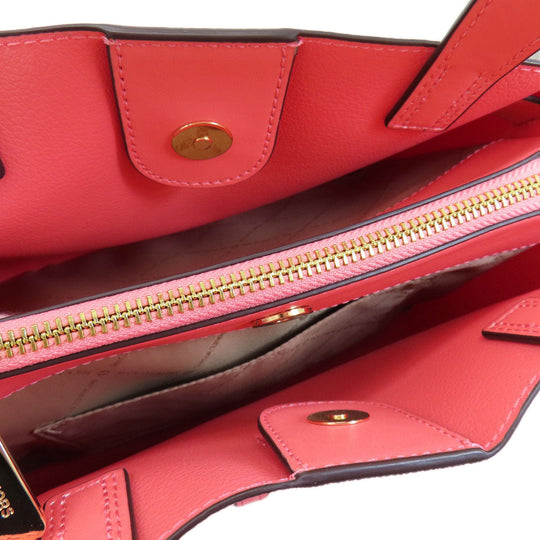 MICHAEL KORS Tote Bag PVC pink MK Signature 2WAY Women Used Authentic