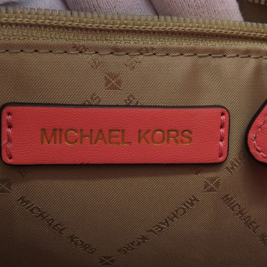 MICHAEL KORS Tote Bag PVC pink MK Signature 2WAY Women Used Authentic