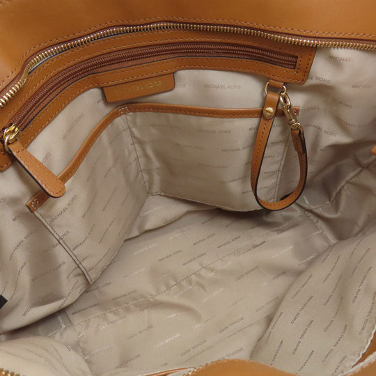 MICHAEL KORS Tote Bag PVC white MK signature Women Used Authentic