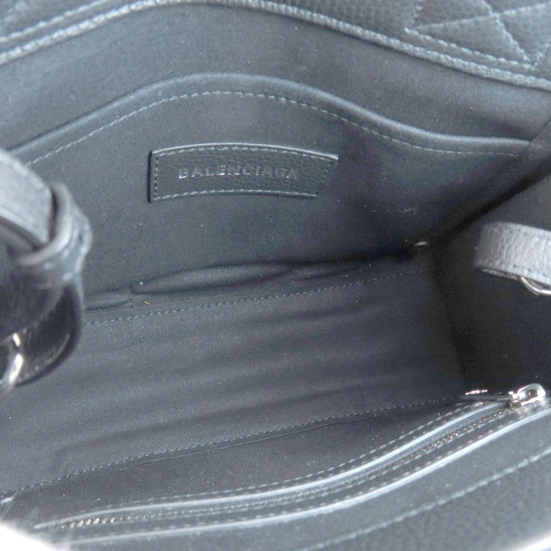 BALENCIAGA Tote Bag 693662 leather black Hardware tote 2WAY Women Used Authentic