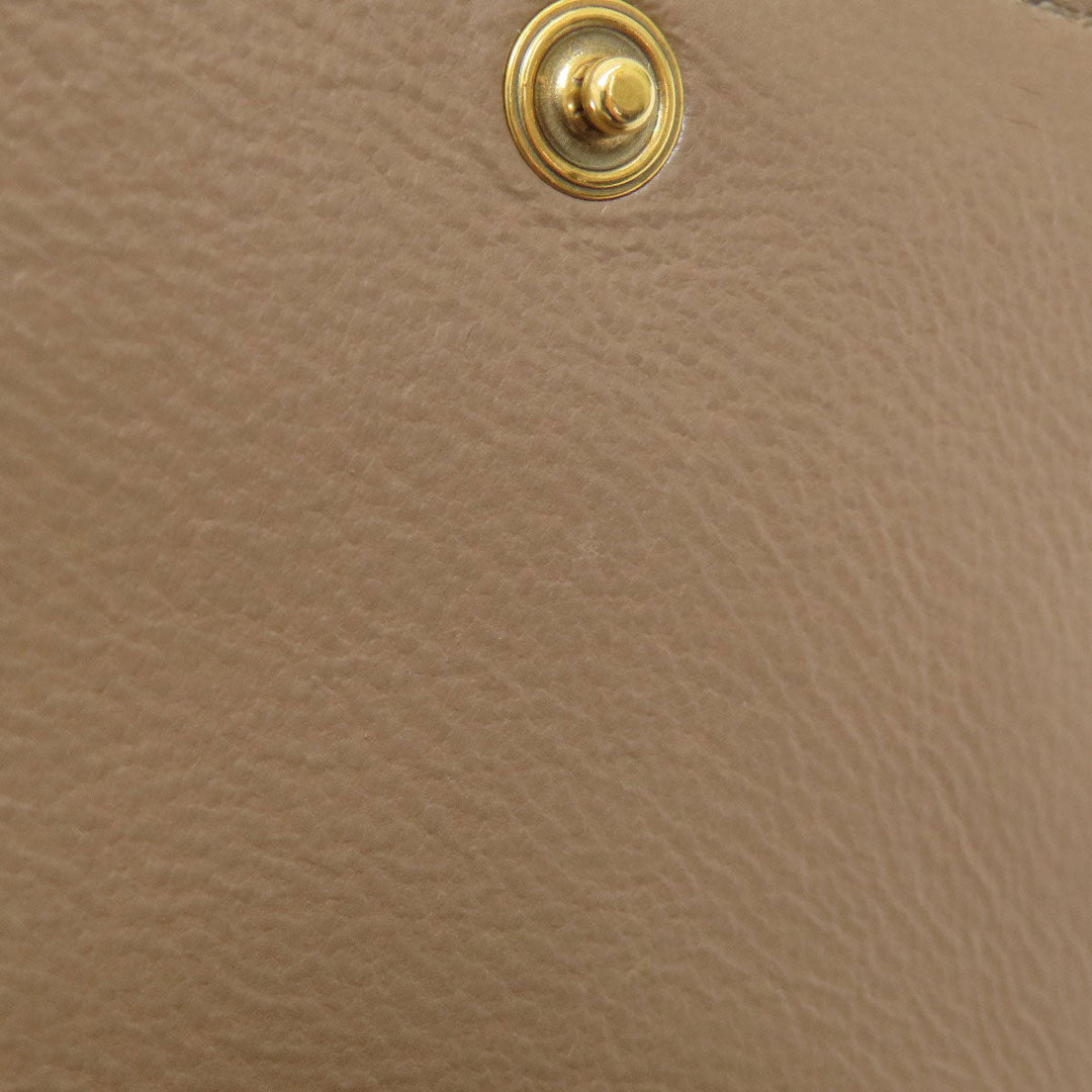 BALENCIAGA Bifold Wallet 594312 leather Brown Tri-fold Wallet BB pattern mens(Unisex) Used Authentic