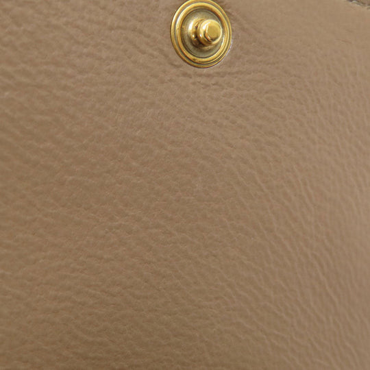 BALENCIAGA Bifold Wallet 594312 leather Brown Tri-fold Wallet BB pattern mens(Unisex) Used Authentic