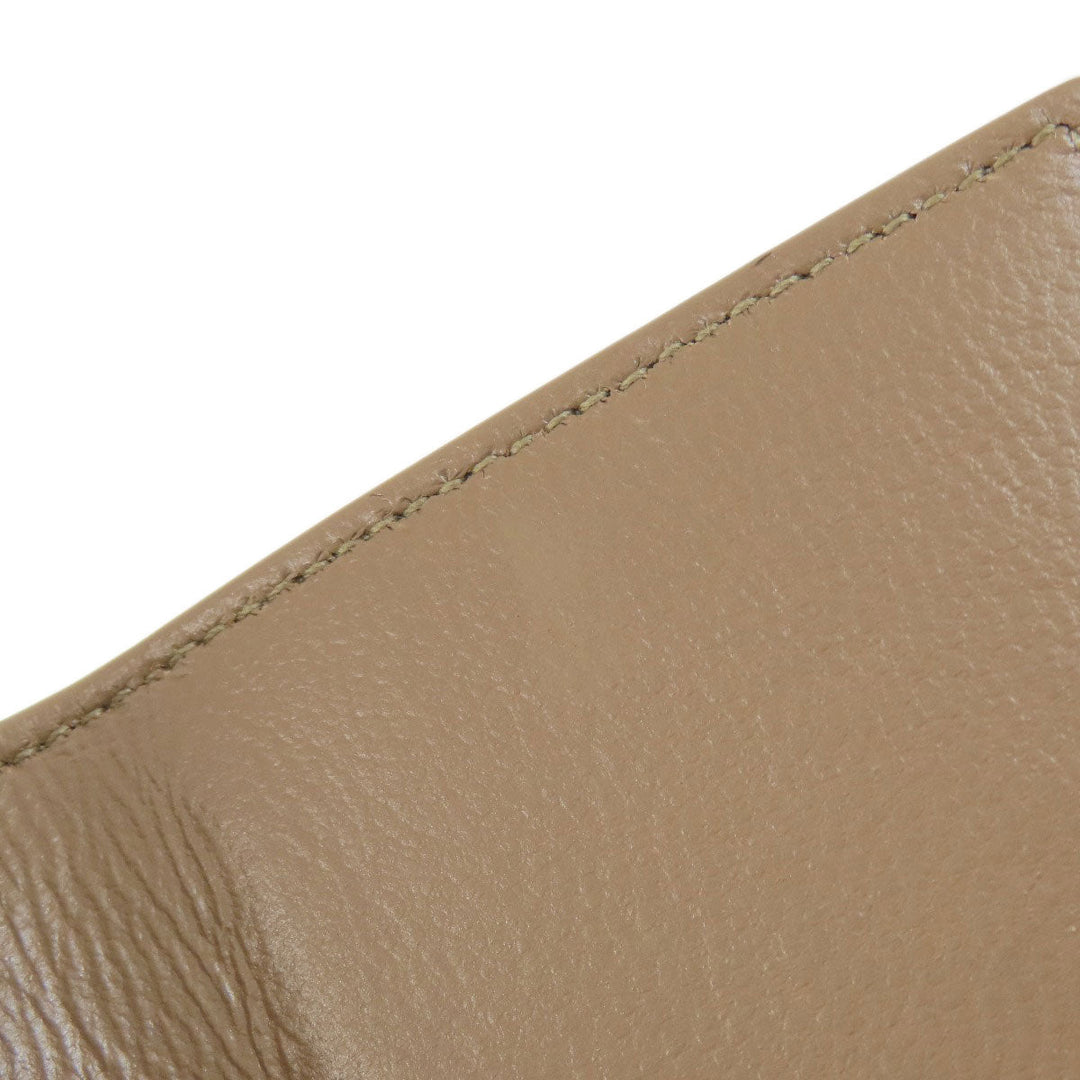BALENCIAGA Bifold Wallet 594312 leather Brown Tri-fold Wallet BB pattern mens(Unisex) Used Authentic