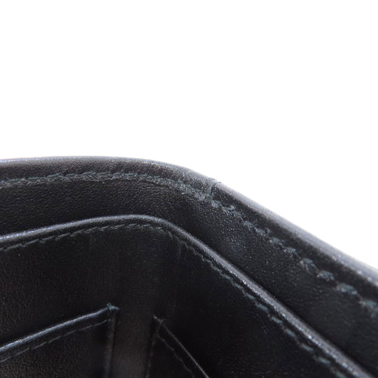 JIMMY CHOO Bifold Wallet leather black Star motif Women Used Authentic